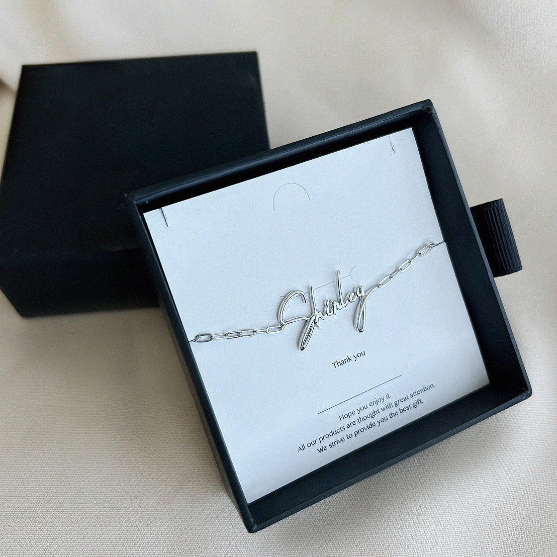 Own Your Name Bracelet – Zodiac Silver with Hammered Chain