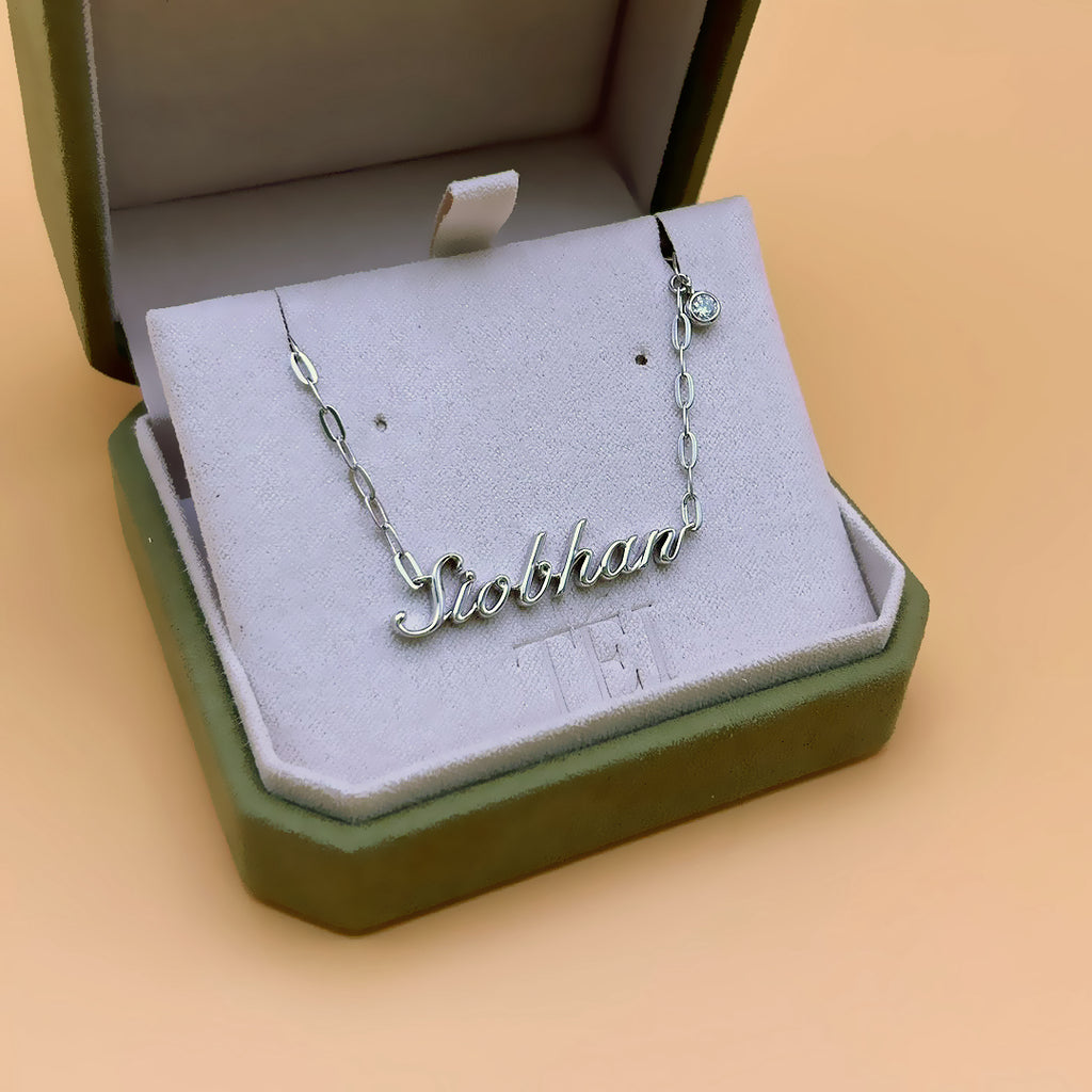 Sparkling Letters with Diamond 0.05-0.15 ct