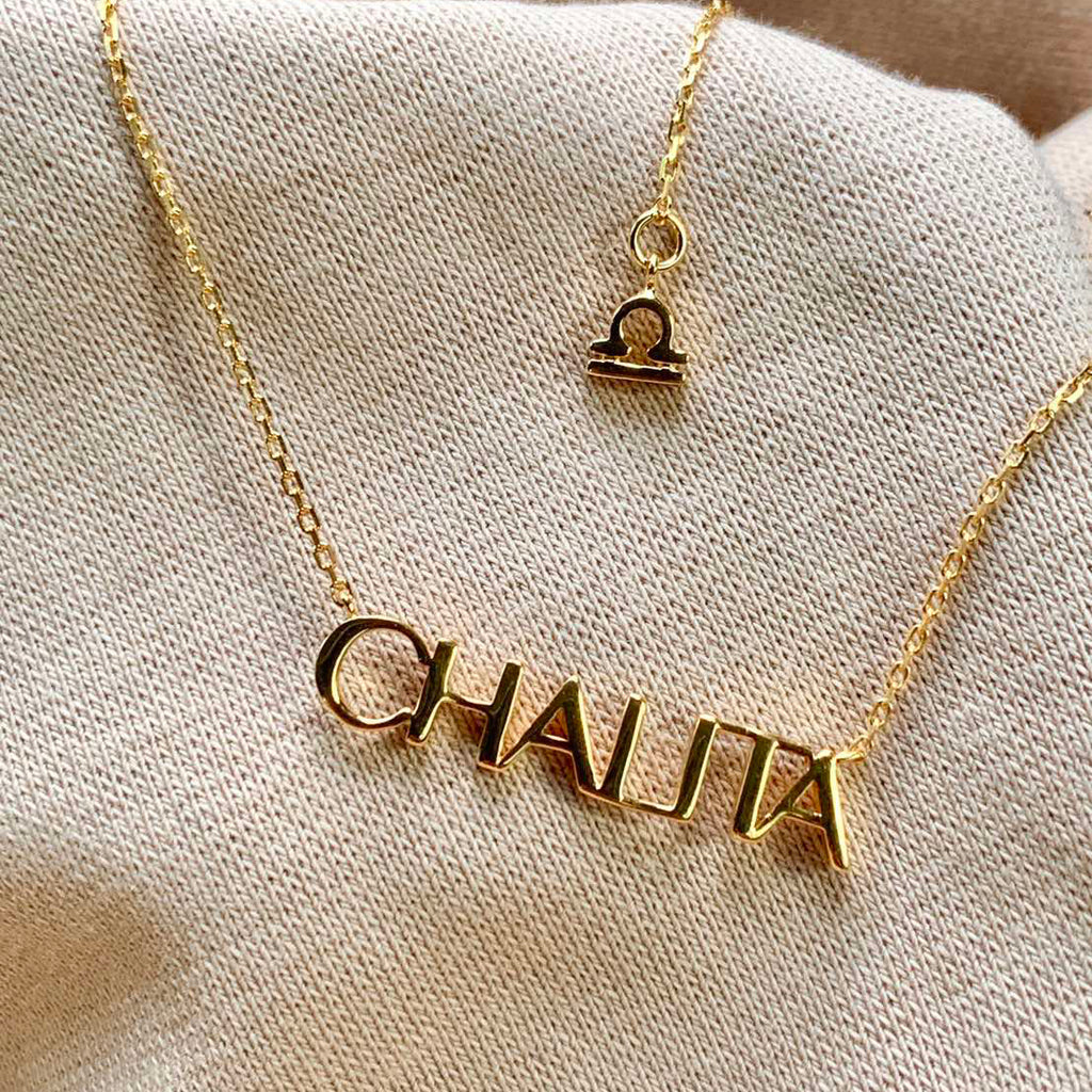 Own Your Name Necklace – Zodiac Silver with Small Chain
