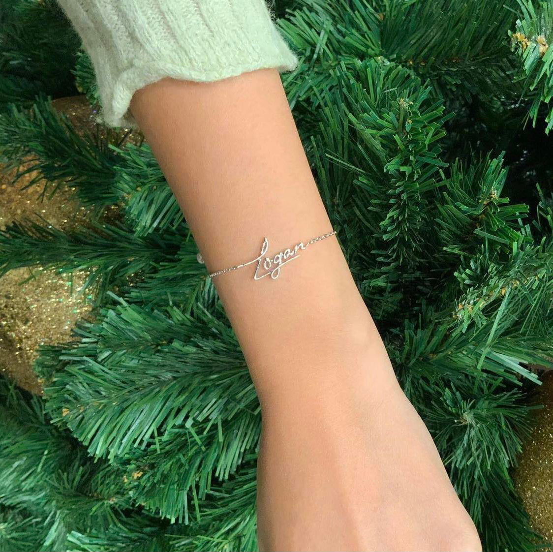 Own Your Name Bracelet – Zodiac Silver with Small Chain