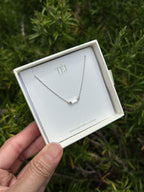 One Line Baguette Diamond Necklace