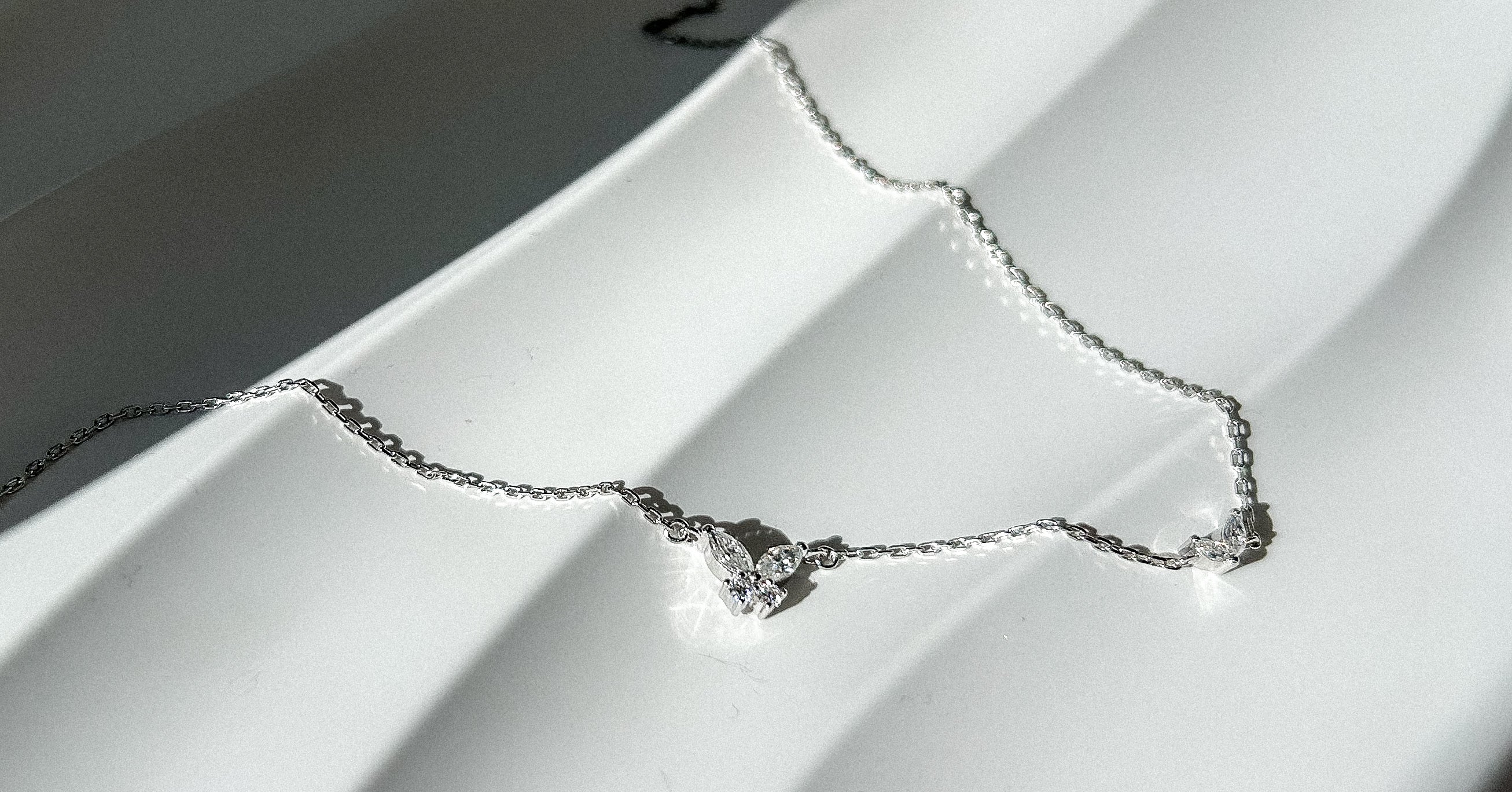 Butterfly Bloom Necklace with Diamond