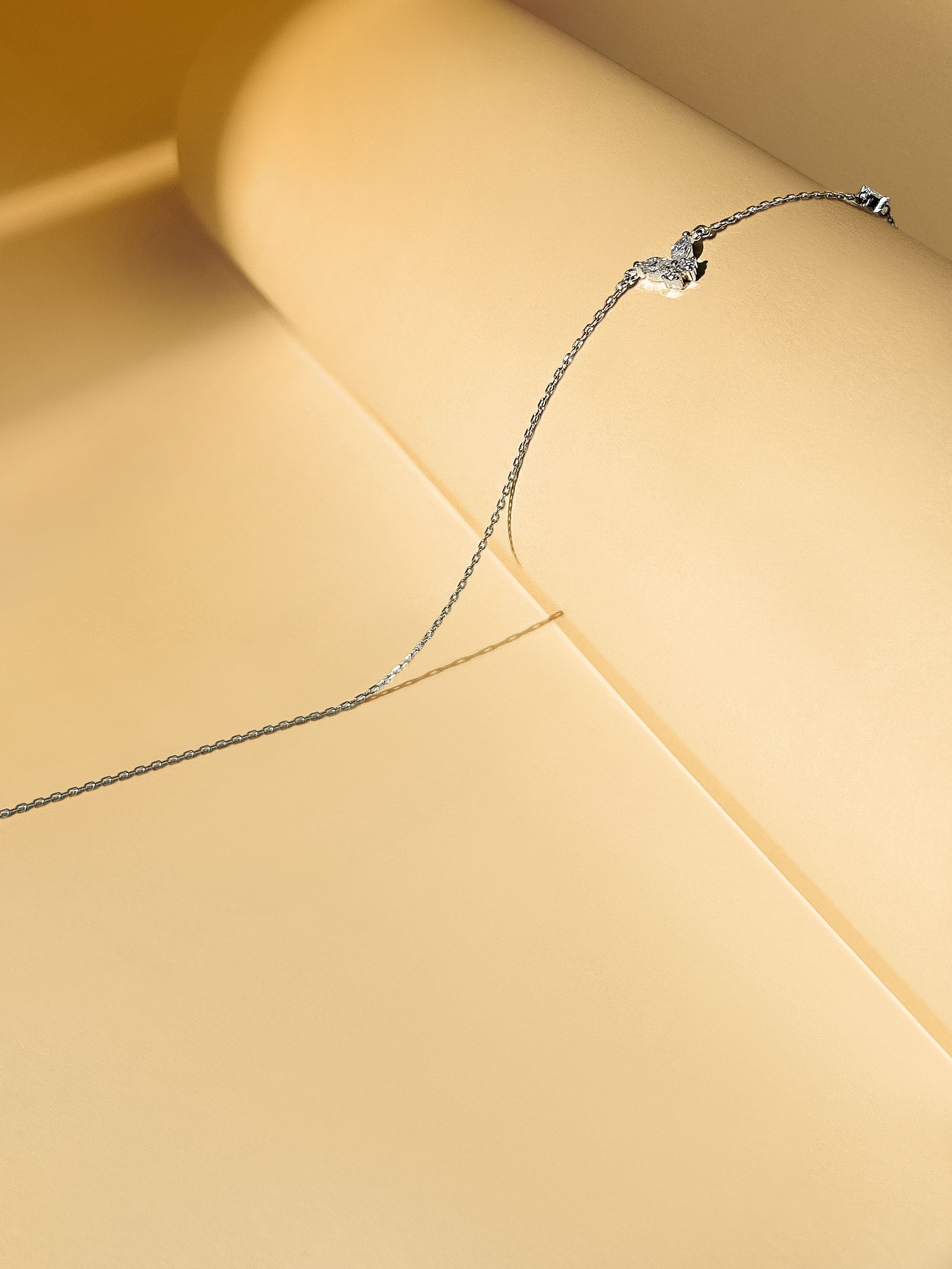 Butterfly Bloom Necklace with Diamond