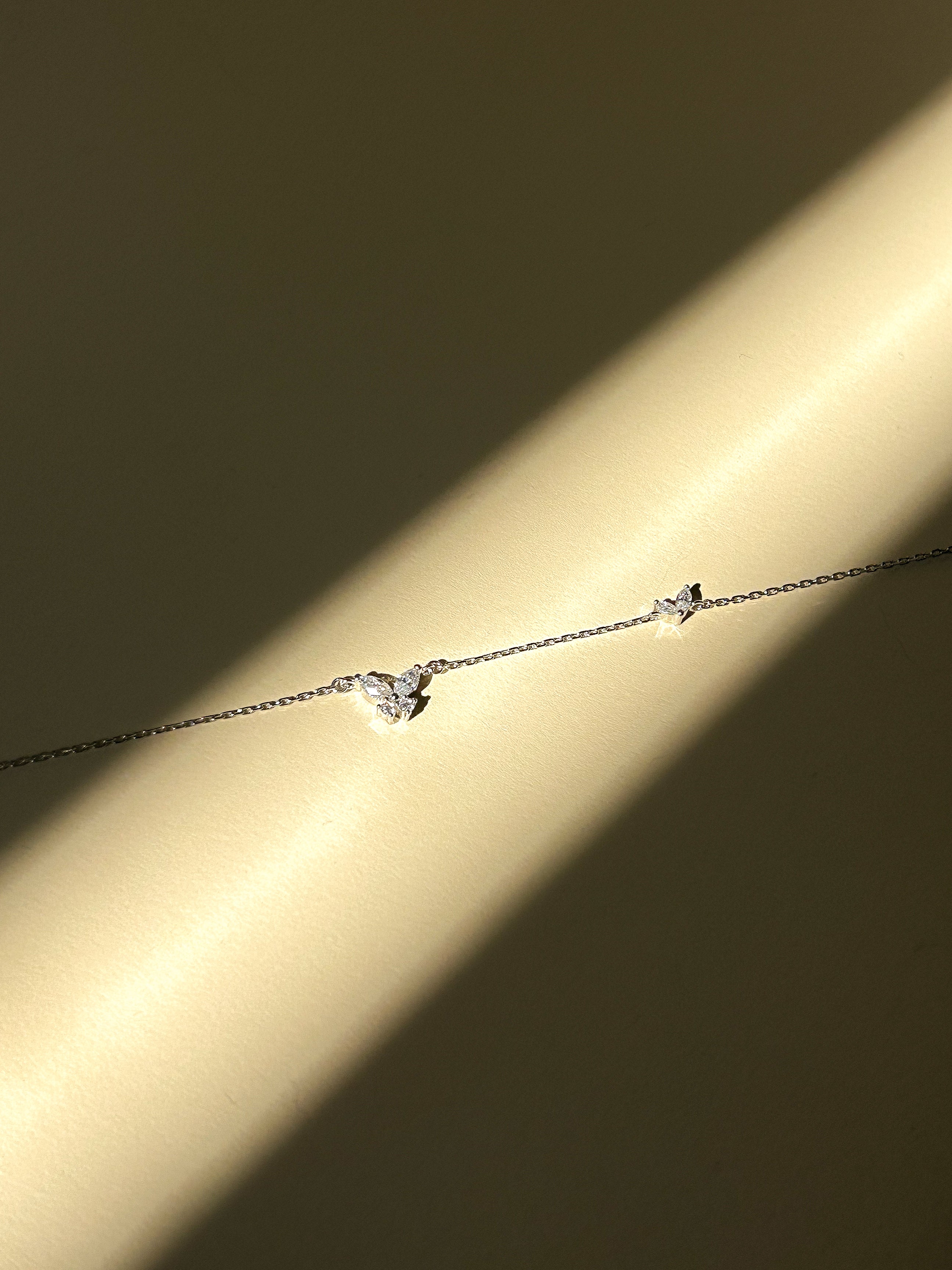 Butterfly Bloom Necklace with Diamond