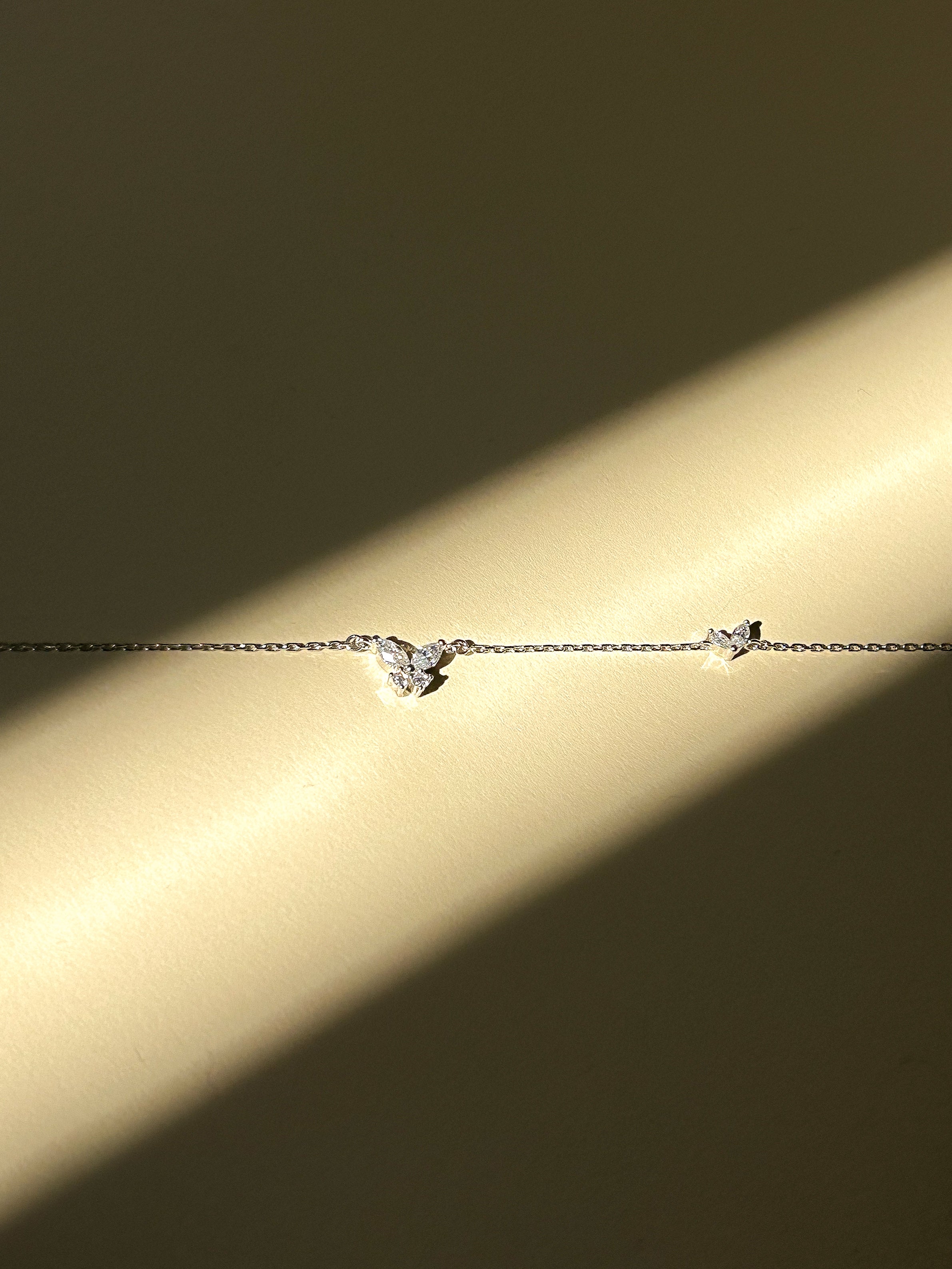 Butterfly Bloom Necklace with Diamond