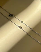 One Line Baguette Diamond Necklace