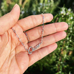 Own Your Name Necklace – Zodiac Silver with Hammered Chain