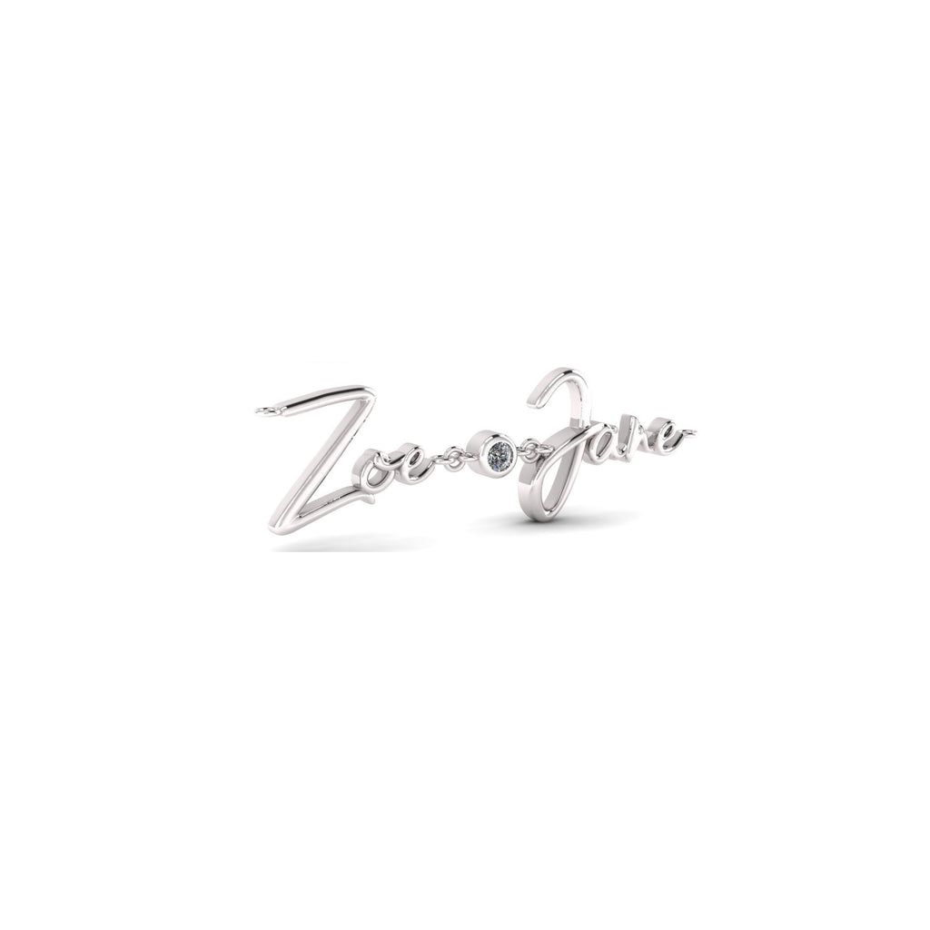 Sparkling Letters with Diamond 0.05-0.15 ct