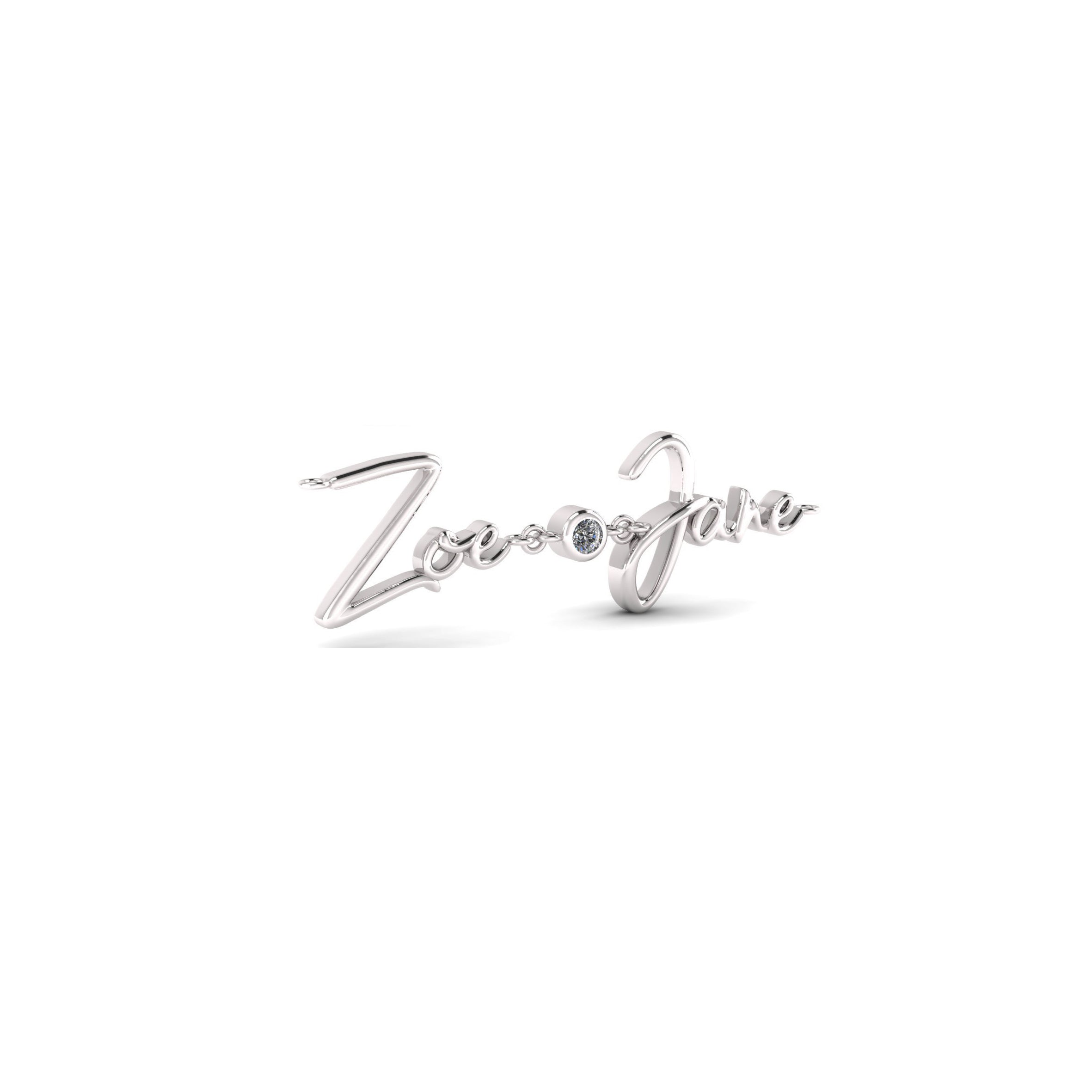 Sparkling Letters with Diamond 0.05-0.15 ct