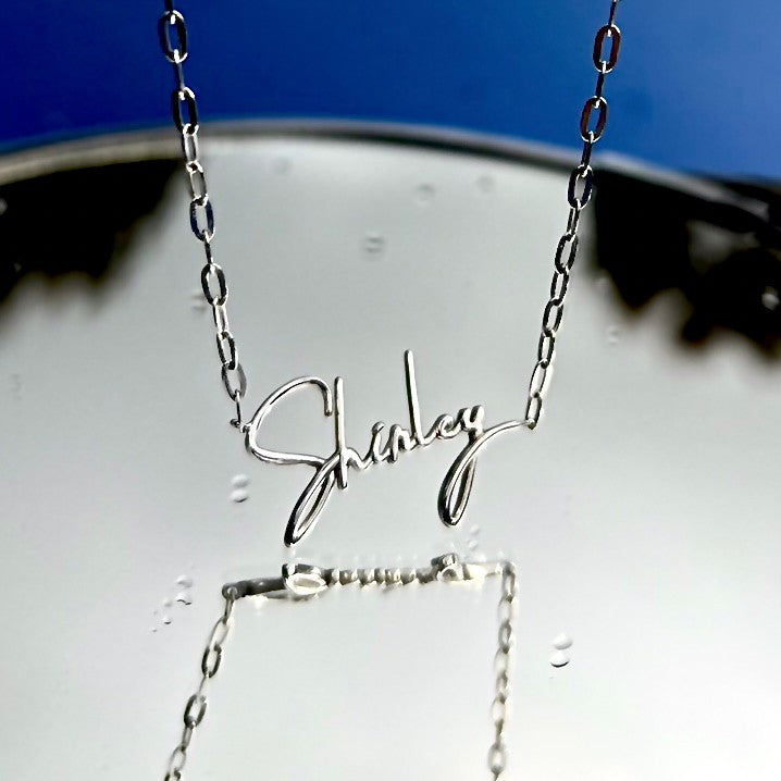 Own Your Name Bracelet – Zodiac Silver with Hammered Chain