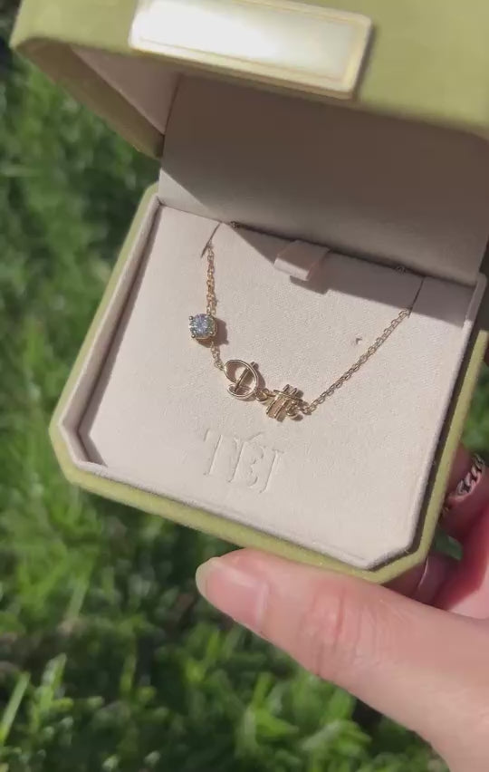 Sparkling Letters with Diamond 0.50 ct